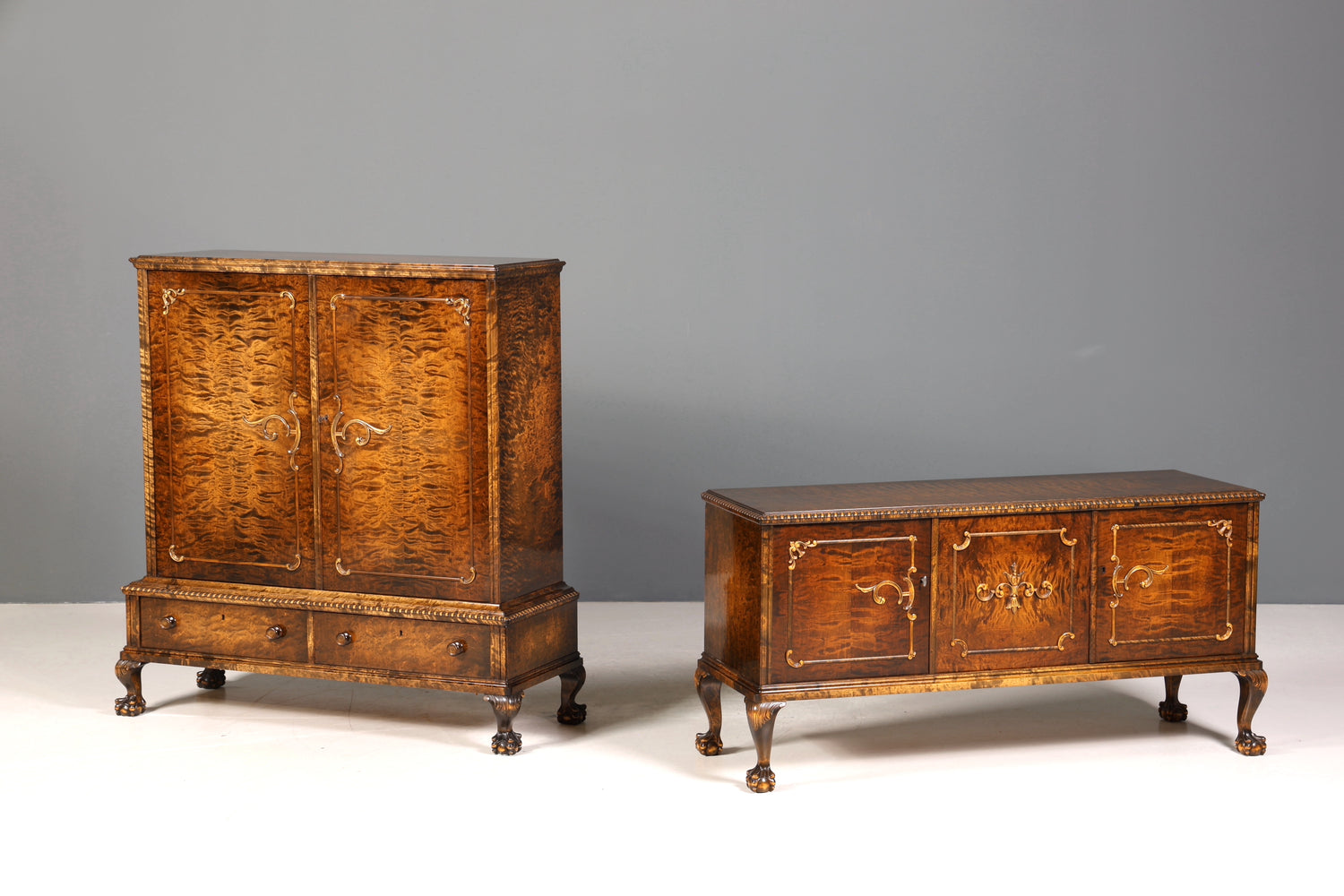 Traumhaftes Chippendale Sideboard Barock Stil Schrank Antik 50s 60s TV Kommode