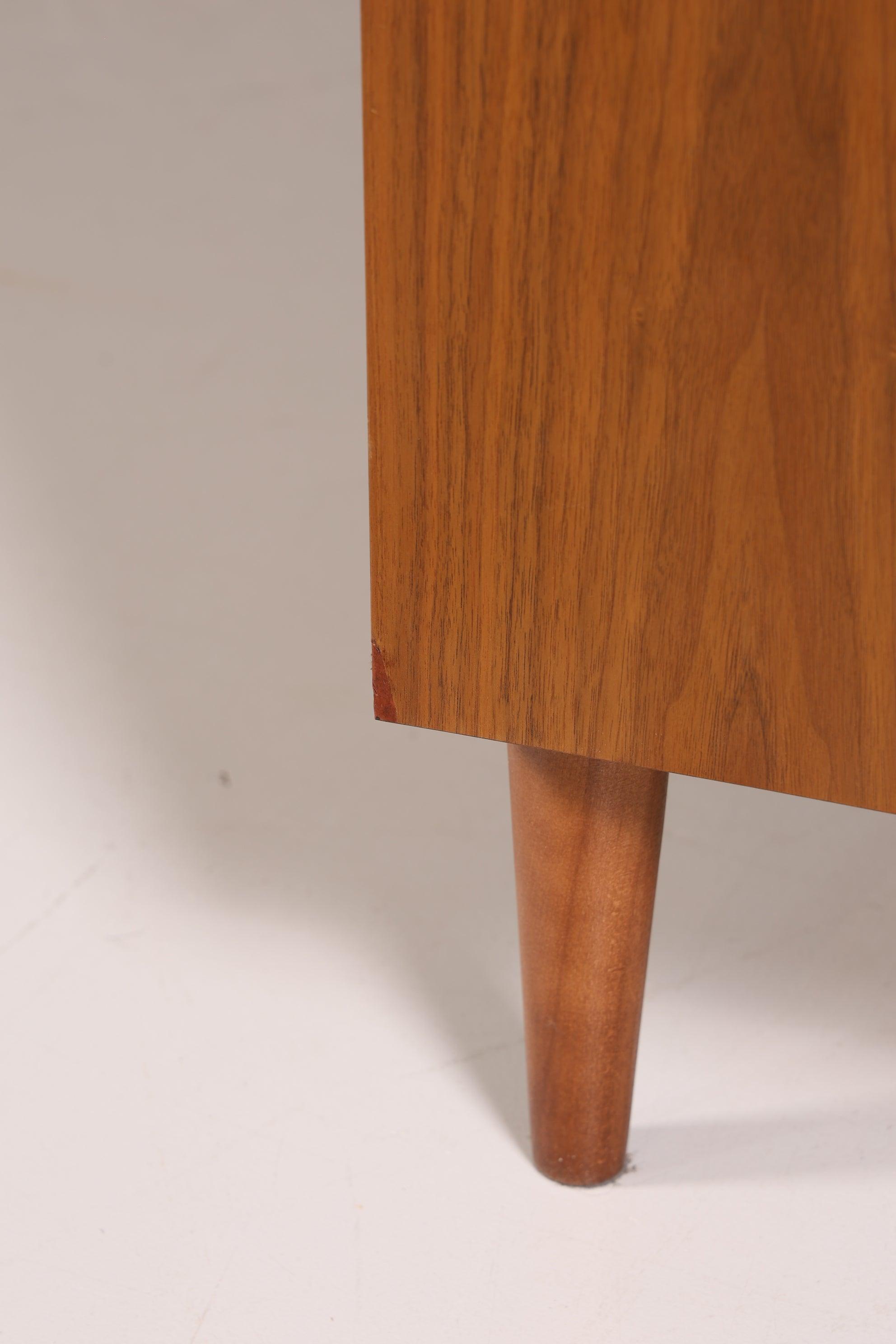 Stilvoller Mid Century Schrank Vintage Highboard Sekretär echt Holz Regal 60er Jahre