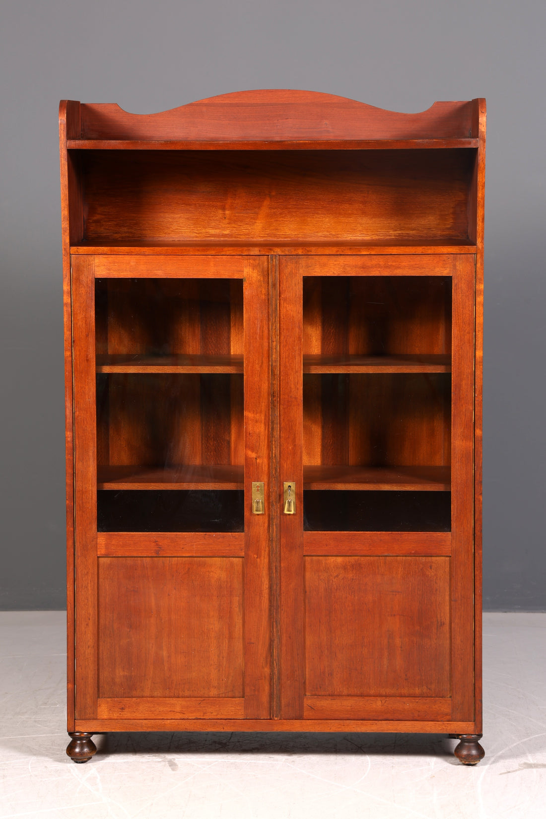 Traumhafte Jugendstil Vitrine Eiche Bücherschrank Antik Schrank Geschirrschrank Glasvitrine um 1900 Vintage