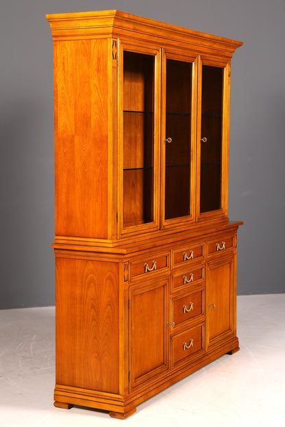 Wunderschöne Original Selva Vitrine Antik Stil massiv Holz Buffet Villa Borghese Schrank Bibliothek