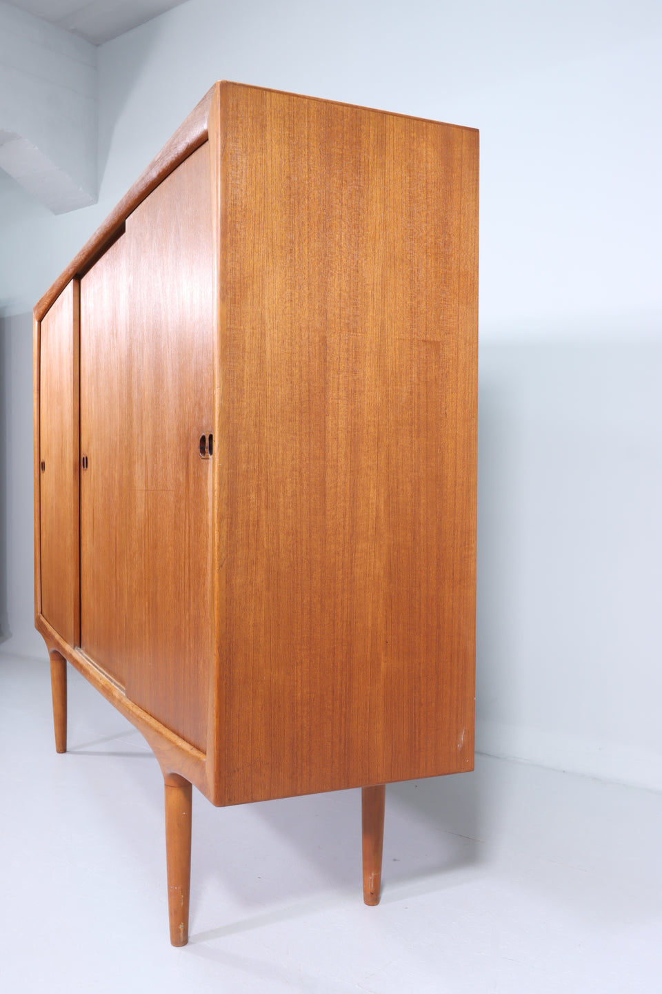 Mid Century Teak Holz Highboard Harry Østergaard für Randers 50s Schrank Kommode