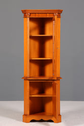 Wunderschöne Englische Eckvitrine Antik 60s echt Holz Eibe Schrank Eckschrank Glasvitrine Vitrine