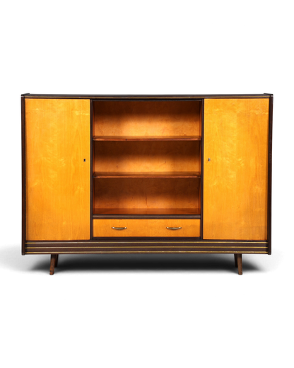 Wunderschöner Mid Century Schrank 60er Jahre Bücherregal Aktenschrank Rockabilly Wäscheschrank Regal Highboard
