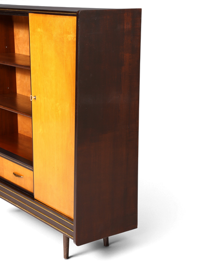 Wunderschöner Mid Century Schrank 60er Jahre Bücherregal Aktenschrank Rockabilly Wäscheschrank Regal Highboard