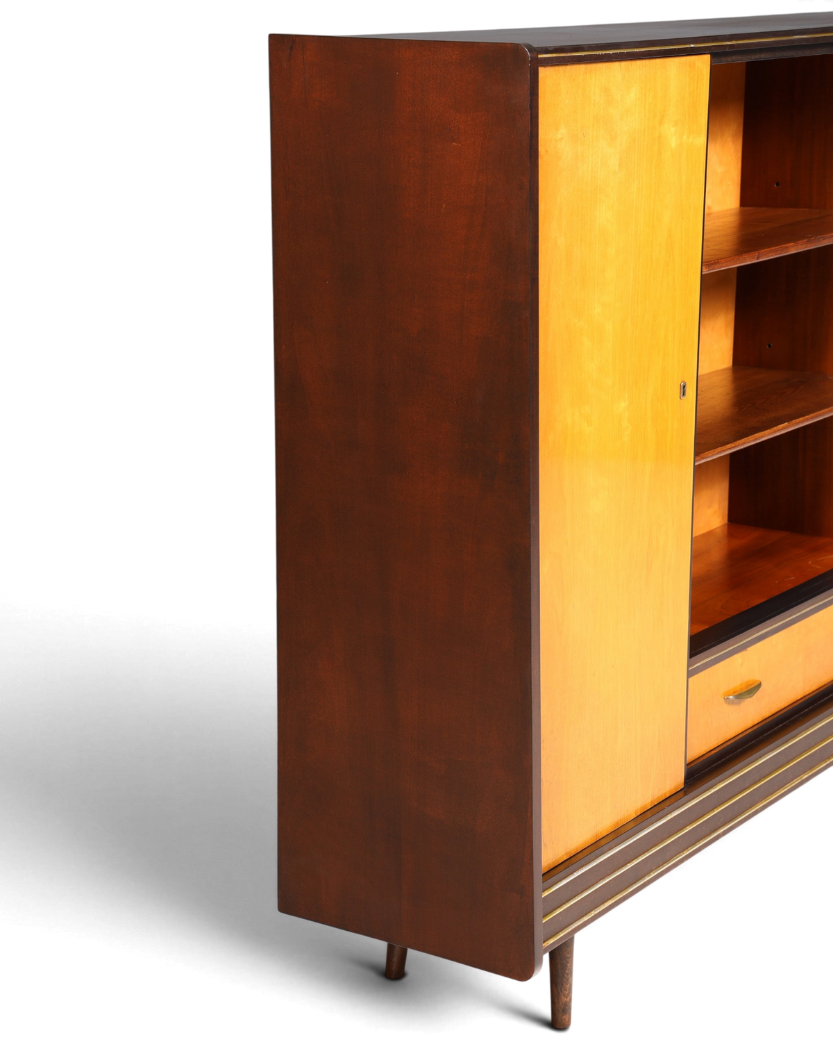 Wunderschöner Mid Century Schrank 60er Jahre Bücherregal Aktenschrank Rockabilly Wäscheschrank Regal Highboard