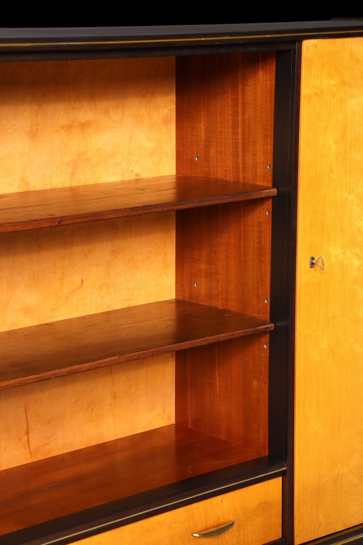 Wunderschöner Mid Century Schrank 60er Jahre Bücherregal Aktenschrank Rockabilly Wäscheschrank Regal Highboard