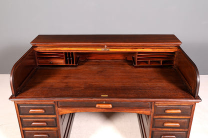 Wunderschöner Sekretär im Bauhaus Stil Rollladen Sekretär Art Deco Schreibtisch Office Table