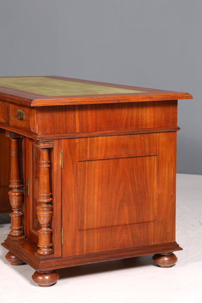 Wunderschöner Gründerzeit Schreibtisch Jugendstil Bürotisch echt Holz Antik Office Desk Herrenzimmer