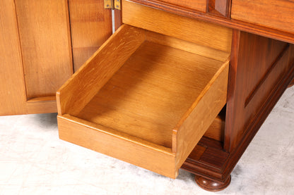 Wunderschöner Gründerzeit Schreibtisch Jugendstil Bürotisch echt Holz Antik Office Desk Herrenzimmer