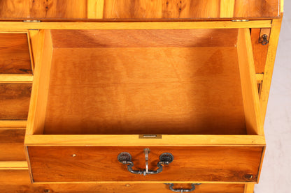 G011 Finish cm, Stilvoller Englischer Sekretär Büro Aufsatzsekretär Eibe Antik Stil Vitrinen Schrank UK