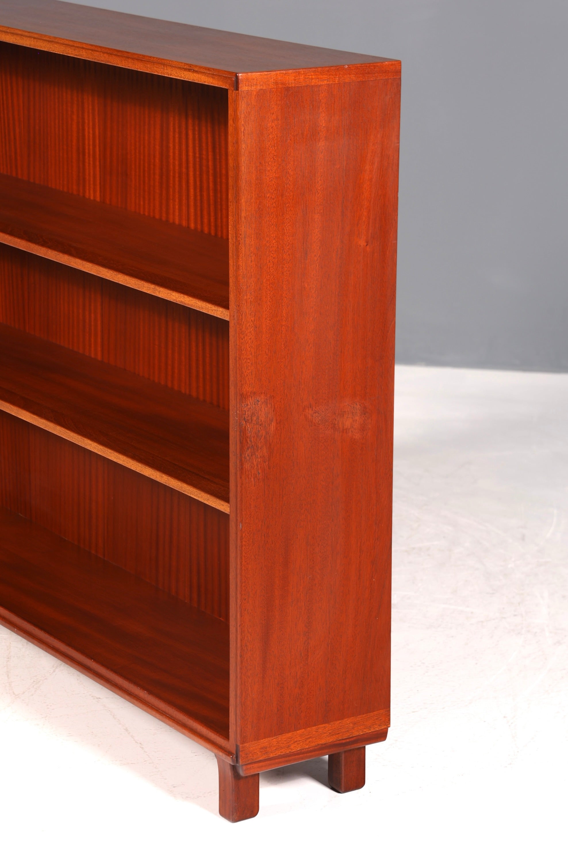 G014 Finish cm Schlichtes Mid Century Regal Vintage Bücherregal Schrank Buchablage 60s Bookshelf