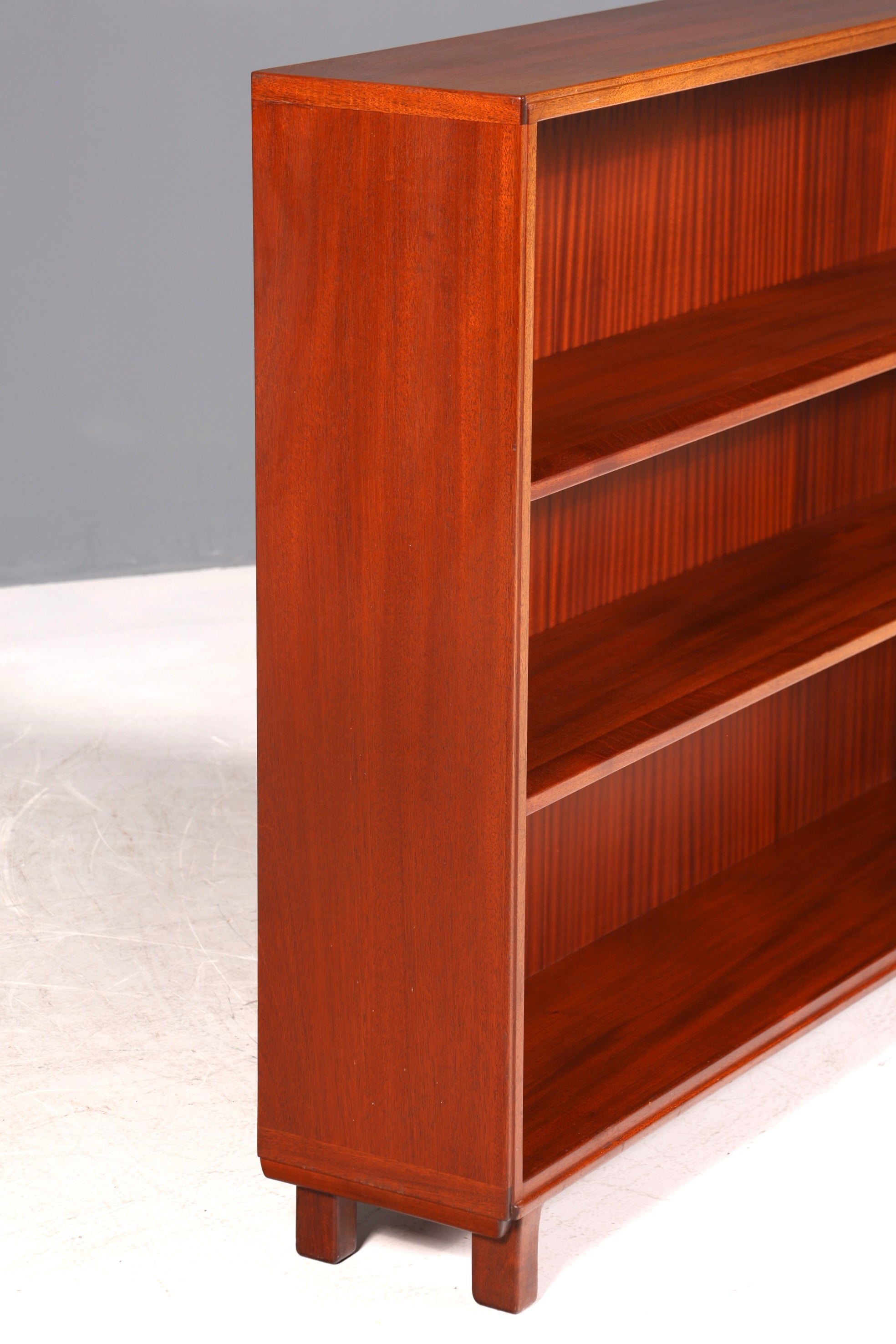 G014 Finish cm Schlichtes Mid Century Regal Vintage Bücherregal Schrank Buchablage 60s Bookshelf