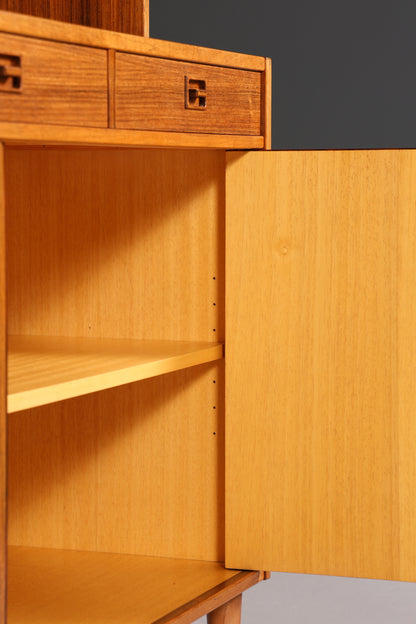 Traumhaftes Mid Century Regal echt Holz Schrank Danish Design Retro Kommode Vintage Bücherregal 60er Jahre 2 von 2