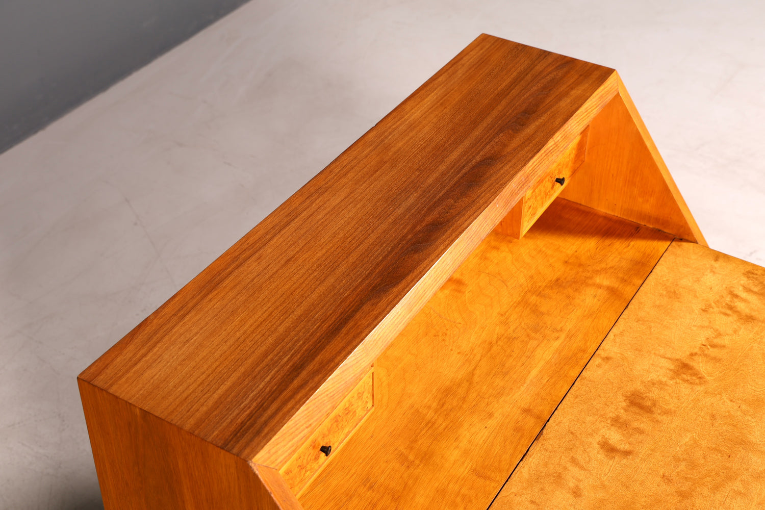 G677 Finish cm Schlichter Mid Century Sekretär Vintage Schreibmöbel echt Holz Kommode Office Secretary (Kopie)