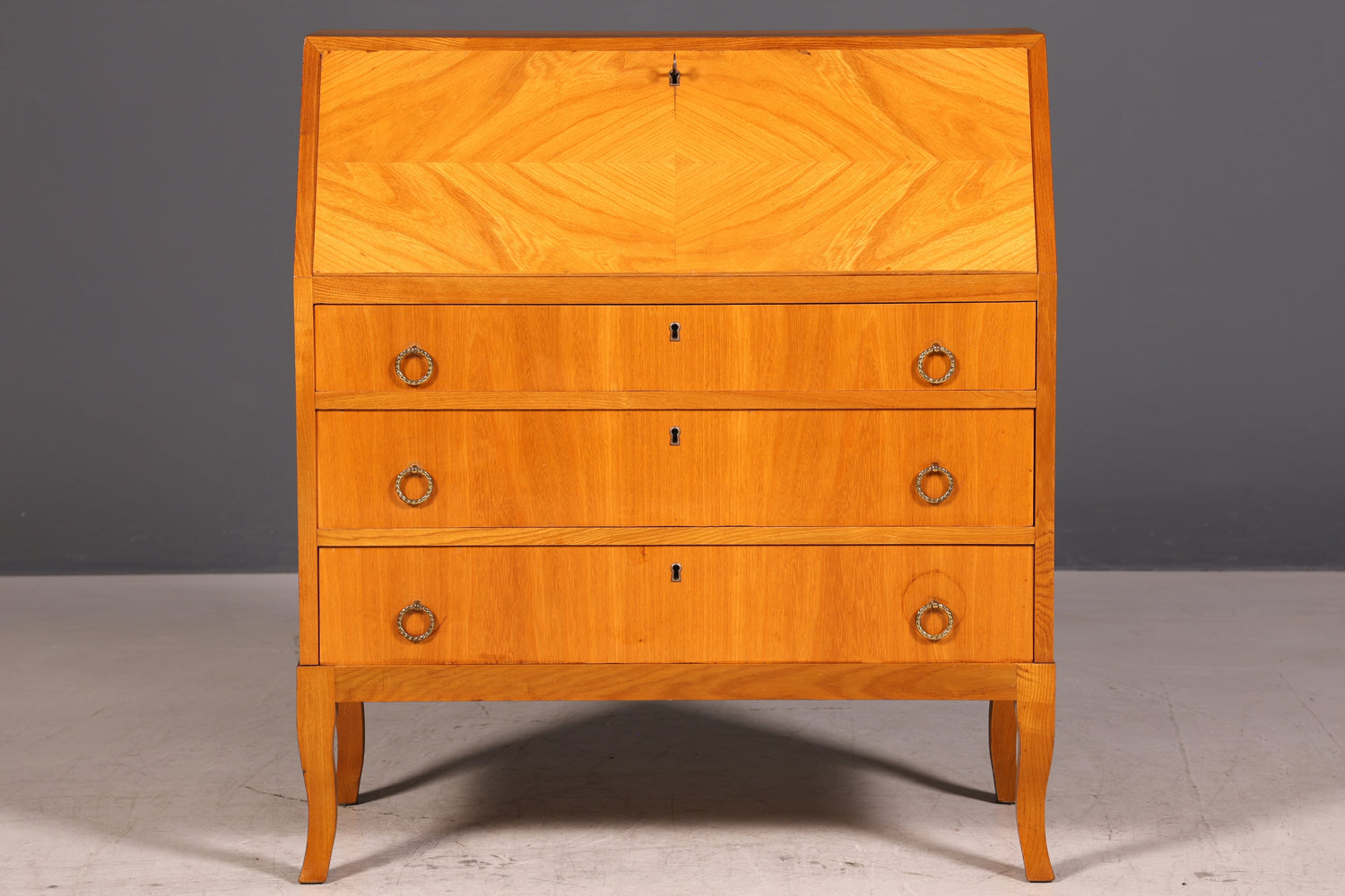 G677 Finish cm Schlichter Mid Century Sekretär Vintage Schreibmöbel echt Holz Kommode Office Secretary (Kopie)