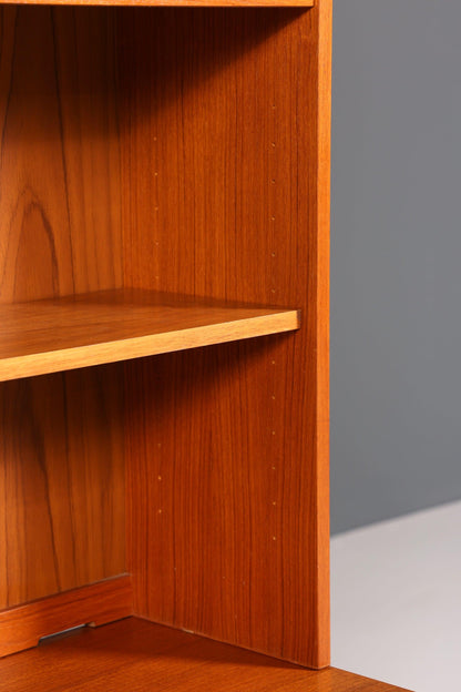 Schlichte Mid Century Vitrine Vintage Schrank Regal Retro Bücherregal Regal