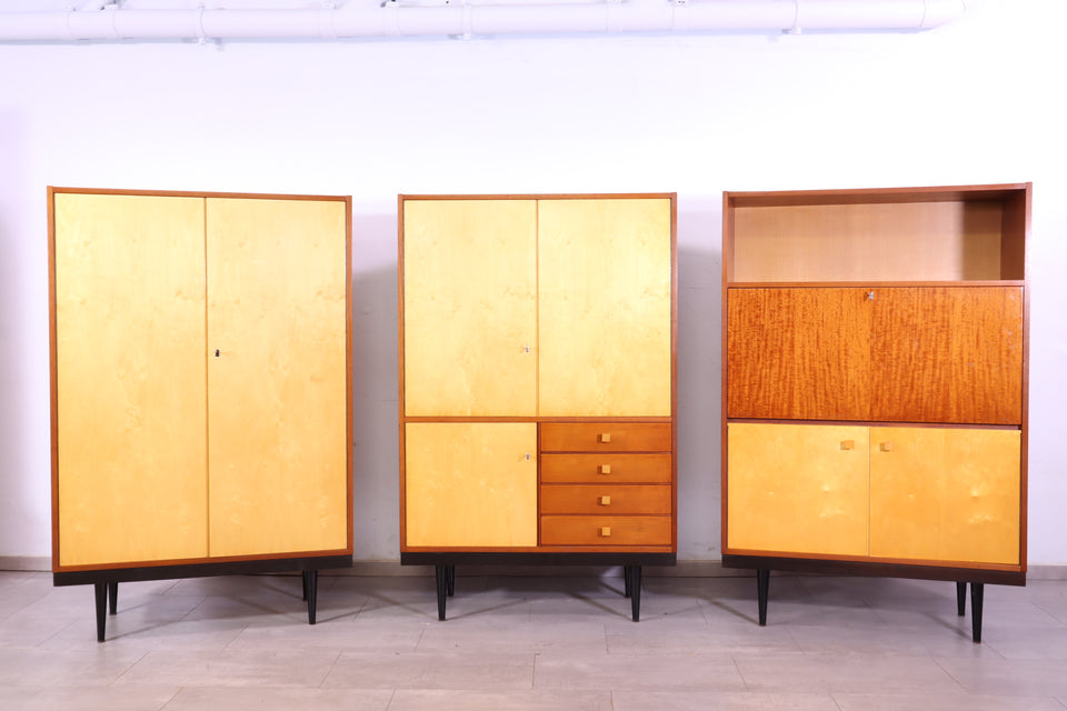 Schlichter Mid Century Sekretär Vintage Bücherregal Vintage Kommode