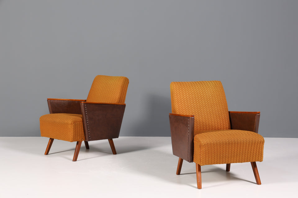 Wunderschöner Mid Century Sessel Retro Cocktail Sessel Orange 2 von 2