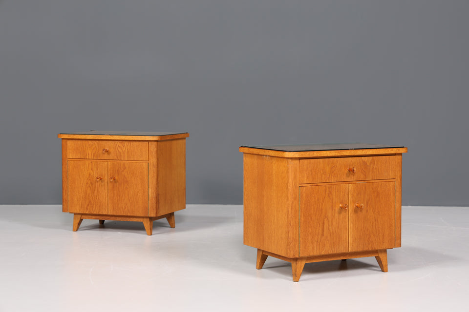 Schlichte Mid Century Retro Kommode 60s Vintage Nachttisch 2 von 2