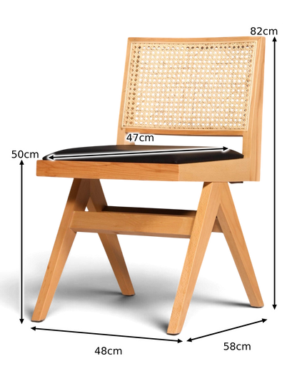 Very noble wicker chair "Vienna Wood" Bauhaus Relax dining room chair Lounge Chair kitchen chair 