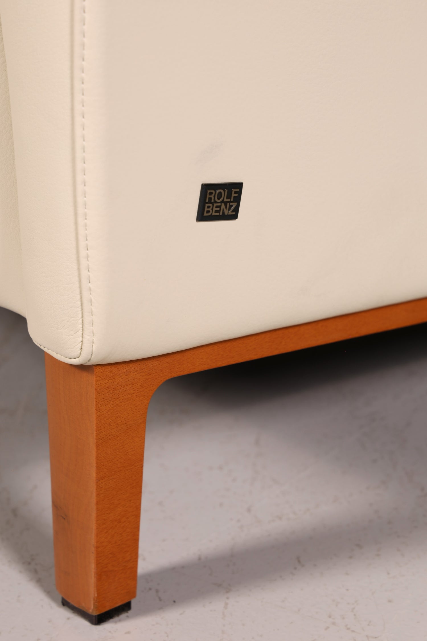 Wunderschöner Original Rolf Benz Sessel Modell 3300 Creme Echtleder Ledersessel Designer Loungesessel