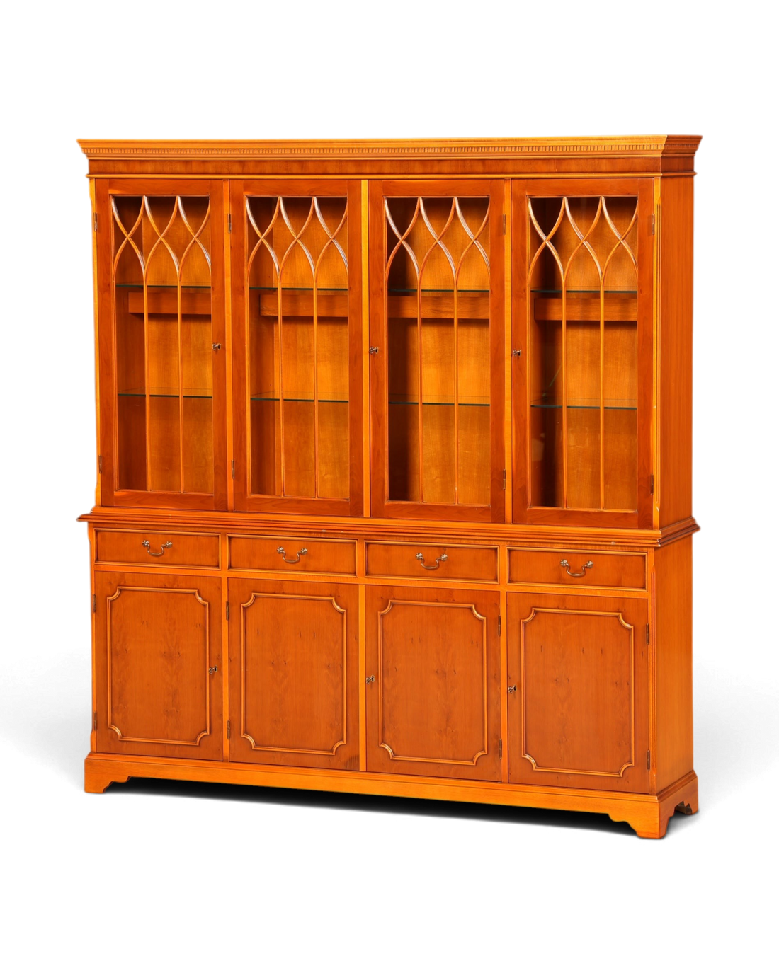 Englische Vitrine Eibe – Bild 1