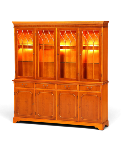 Englische Vitrine Eibe – Bild 2