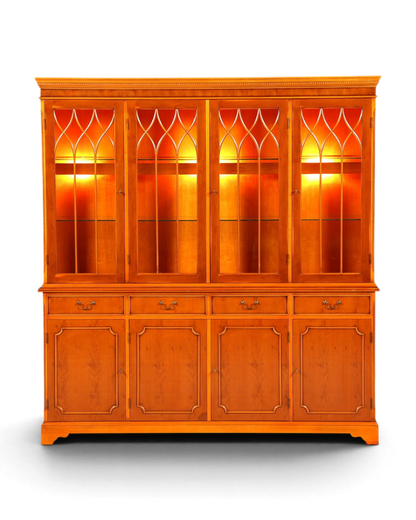 Englische Vitrine Eibe – Bild 5