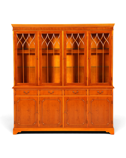 Englische Vitrine Eibe – Bild 4