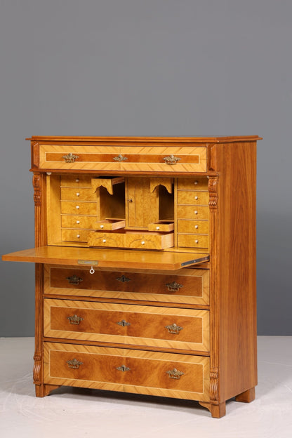 Noble Gründerzeit Secretary Vertiko Highboard Louis Philippe Chest of Drawers around 1880
