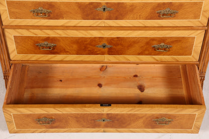 Noble Gründerzeit Secretary Vertiko Highboard Louis Philippe Chest of Drawers around 1880
