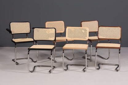 Korbgeflecht Freischwinger Armlehnstuhl &amp;quot;Milano&amp;quot; Made in Italy Beige Wippstuhl Sekretär Stuhl Esszimmer Stuhl
