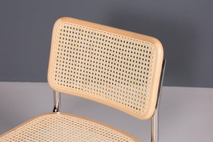 Korbgeflecht Freischwinger Stuhl &amp;quot;Milano&amp;quot; Made in Italy Beige Wippstuhl Küchenstuhl Esszimmer Stuhl