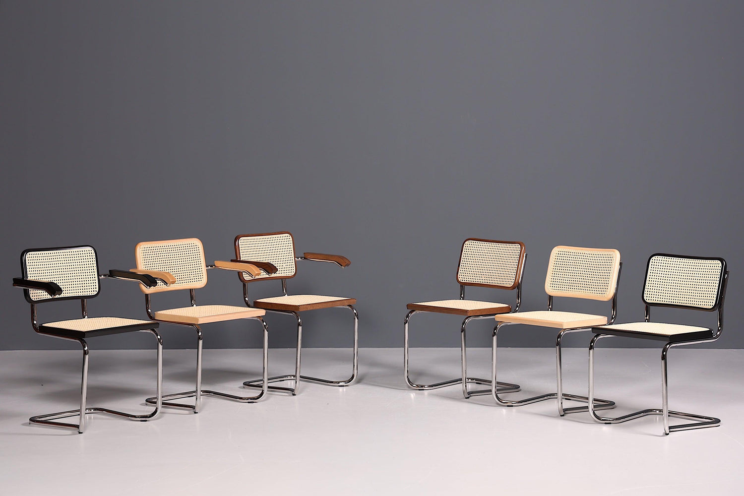 Korbgeflecht Freischwinger Stuhl &amp;quot;Milano&amp;quot; Made in Italy Beige Wippstuhl Küchenstuhl Esszimmer Stuhl