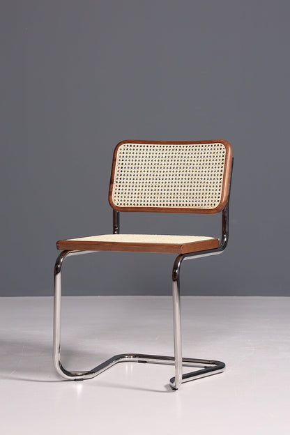 Korbgeflecht Freischwinger Stuhl &amp;quot;Milano&amp;quot; Made in Italy Braun Küchenstuhl Wippstuhl Wiener Geflecht