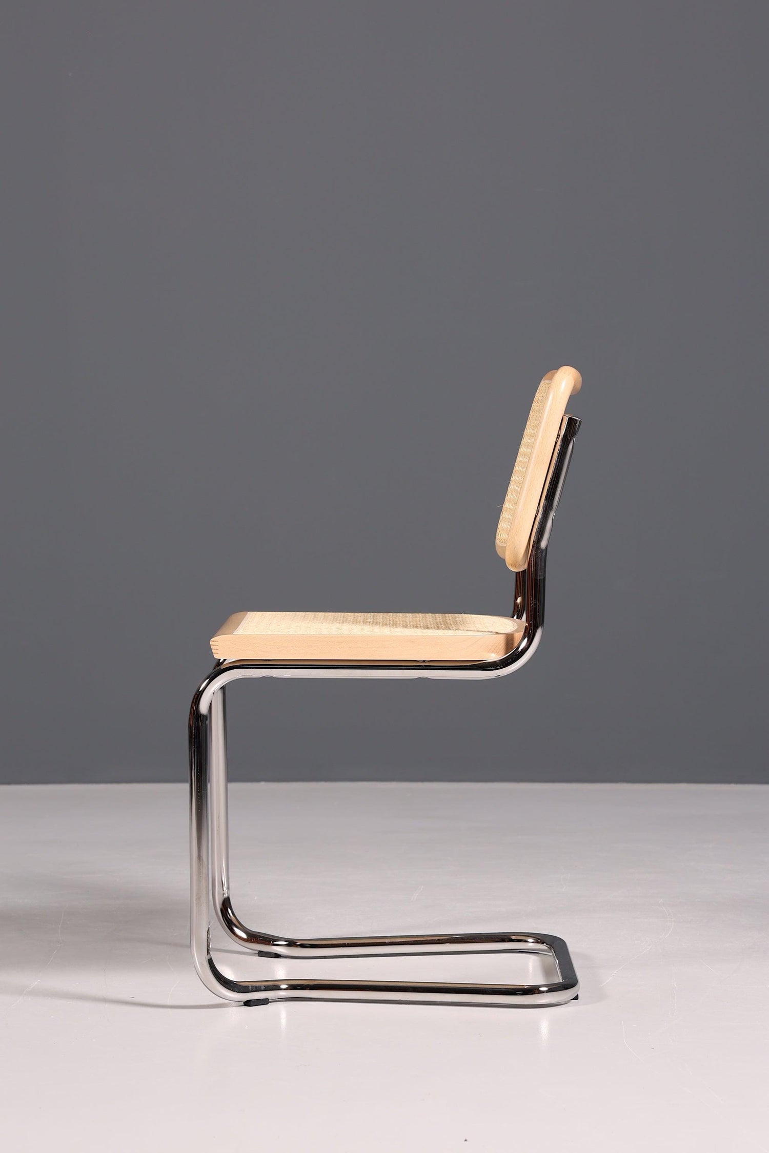 Korbgeflecht Freischwinger Stuhl &amp;quot;Milano&amp;quot; Made in Italy Beige Wippstuhl Küchenstuhl Esszimmer Stuhl