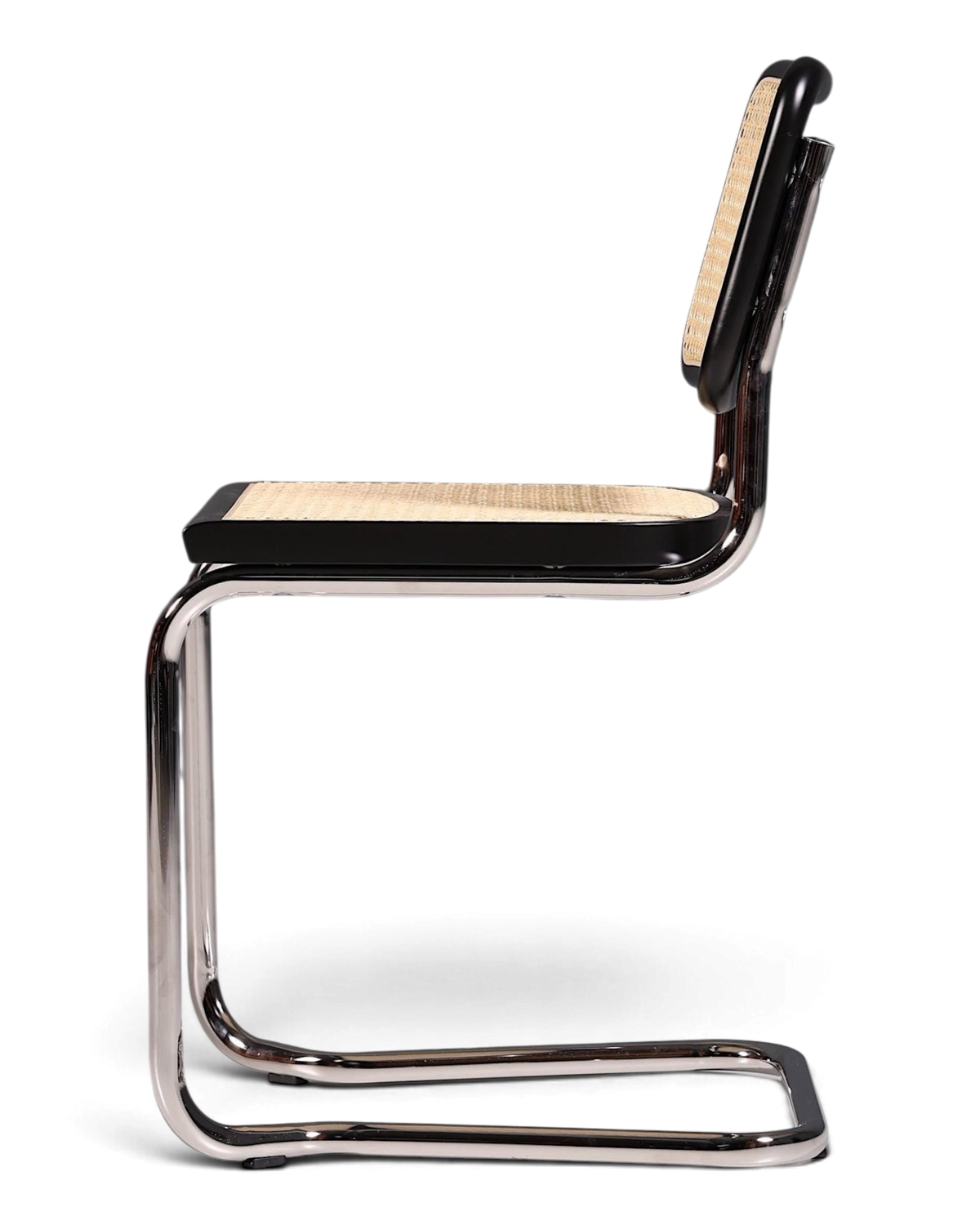 Korbgeflecht Freischwinger Stuhl &amp;quot;Milano&amp;quot; Made in Italy Schwarz Wippstuhl Esszimmer Stuhl Küchenstuhl