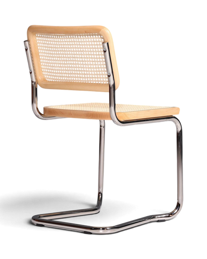 Korbgeflecht Freischwinger Stuhl &amp;quot;Milano&amp;quot; Made in Italy Beige Wippstuhl Küchenstuhl Esszimmer Stuhl
