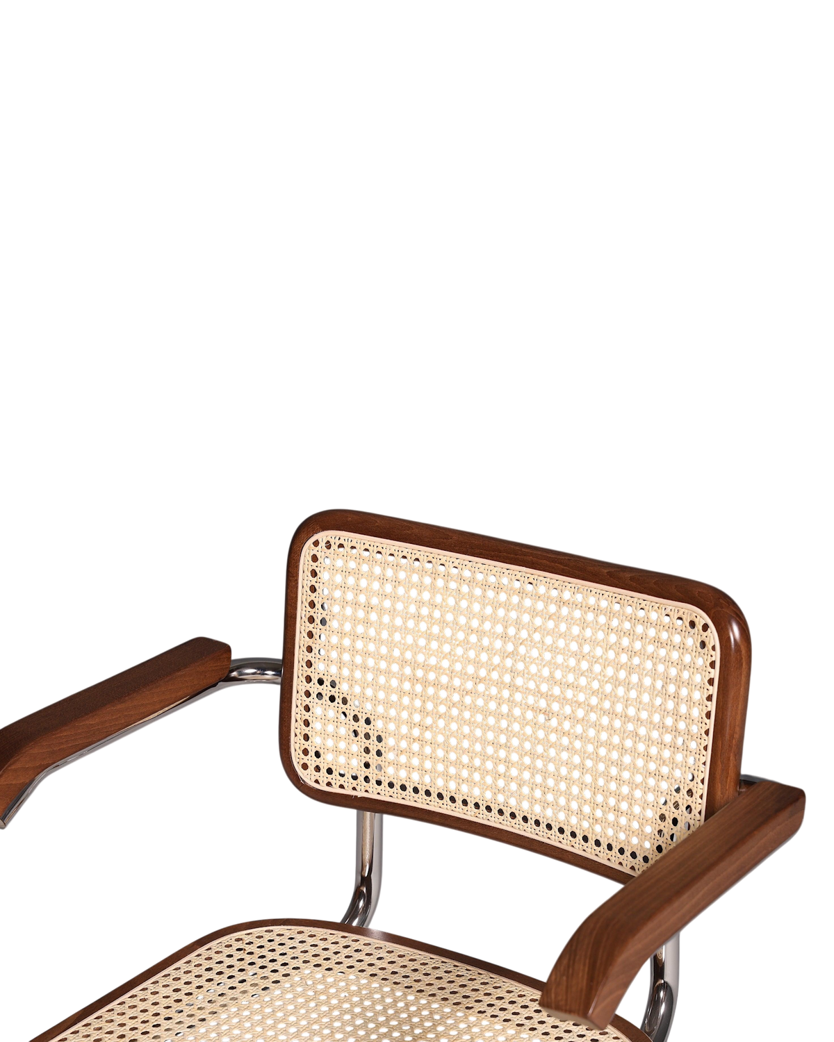 Korbgeflecht Freischwinger Armlehnstuhl &amp;quot;Milano&amp;quot; Made in Italy Braun Küchenstuhl Wippstuhl