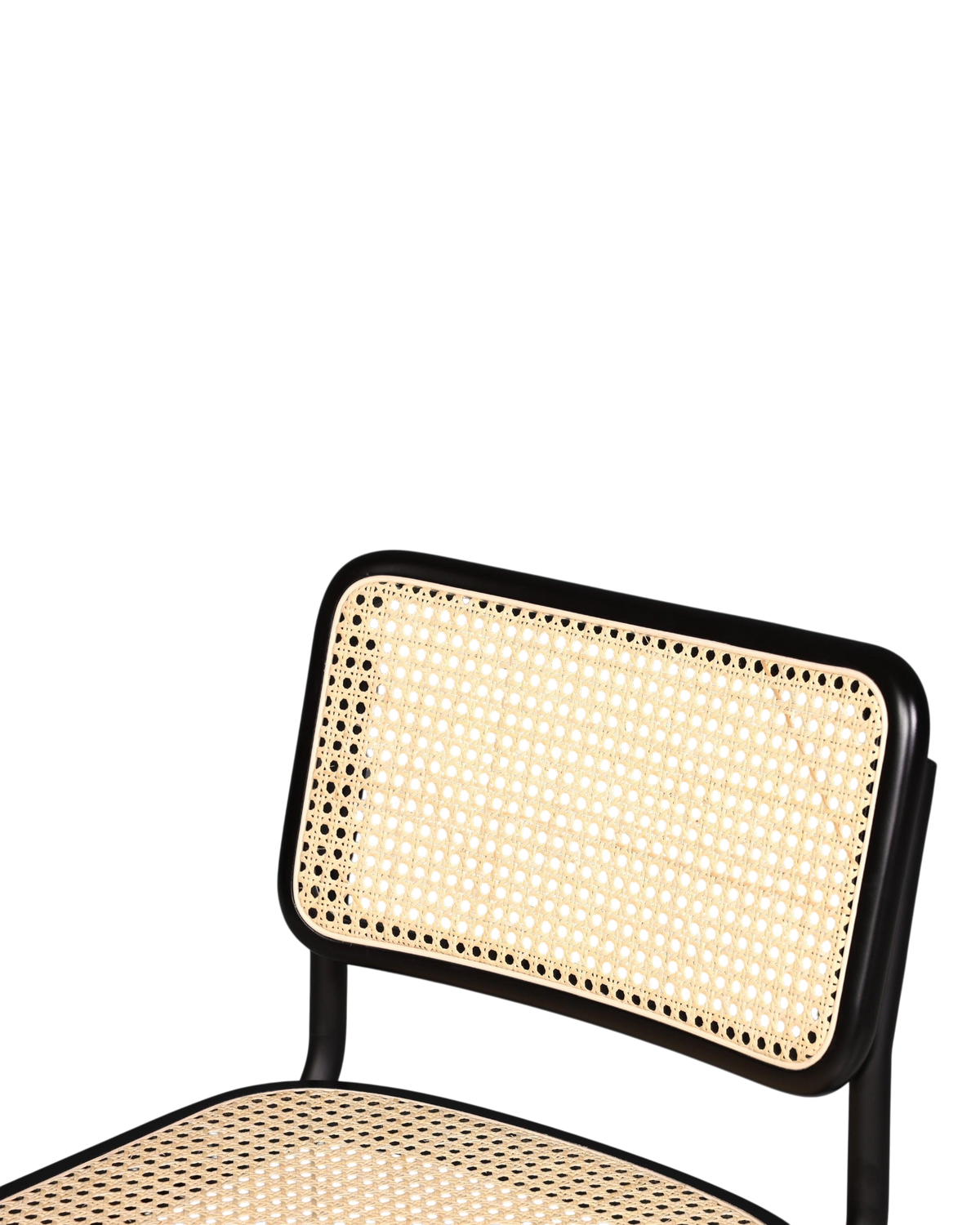 Freischwinger Stuhl &amp;quot;Milano&amp;quot; Made in Italy Schwarz Korbgeflecht Stuhl Wippstuhl Wiener Geflecht Küchenstuhl Sekretär Stuhl