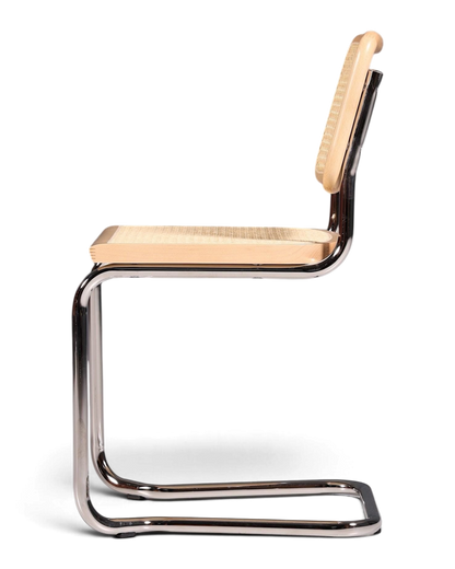 Korbgeflecht Freischwinger Stuhl &amp;quot;Milano&amp;quot; Made in Italy Beige Wippstuhl Küchenstuhl Esszimmer Stuhl