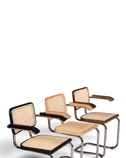 Korbgeflecht Freischwinger Armlehnstuhl &amp;quot;Milano&amp;quot; Made in Italy Schwarz Esszimmer Stuhl Wippstuhl Küchenstuhl