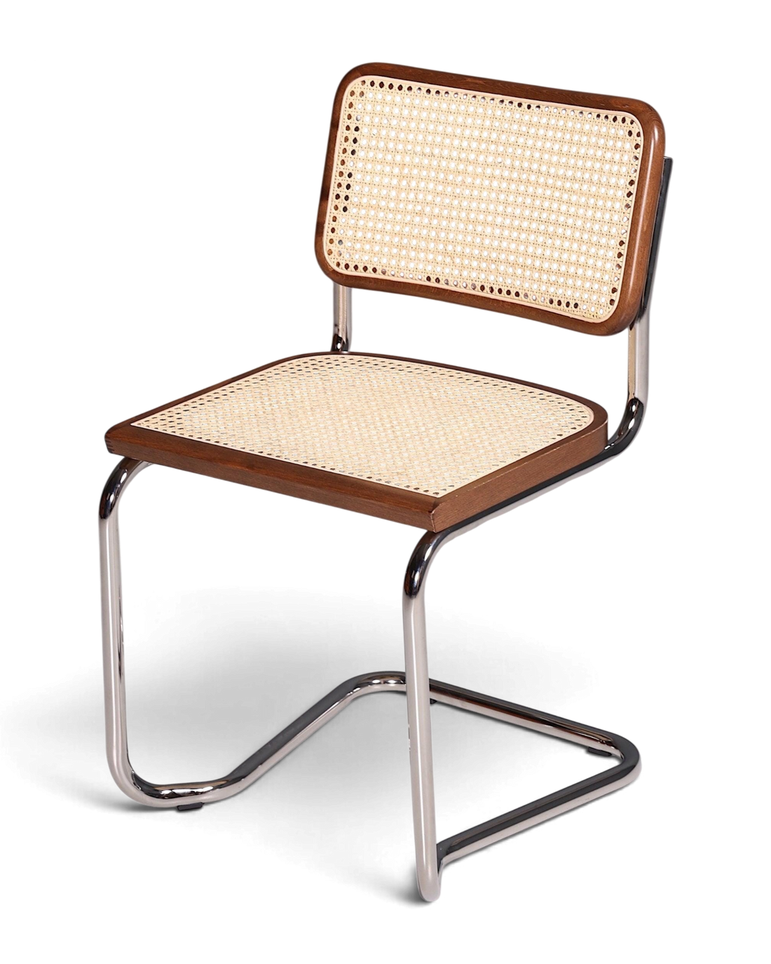 Korbgeflecht Freischwinger Stuhl &amp;quot;Milano&amp;quot; Made in Italy Braun Küchenstuhl Wippstuhl Wiener Geflecht