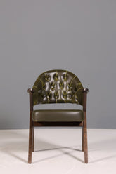 Luxuriöser "Manchester Green" Stuhl Esszimmerstuhl Lounge Stuhl im Chesterfield Design Bürostuhl