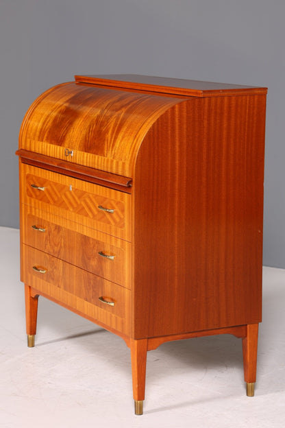Mid Century Rollladen Sekretär von Bröderna Gustafssons Büro Schrank Schreibkommode 60s Schreibmöbel