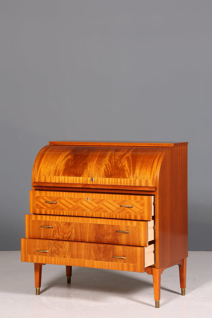 Mid Century Rollladen Sekretär von Bröderna Gustafssons Büro Schrank Schreibkommode 60s Schreibmöbel