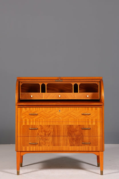 Mid Century Rollladen Sekretär von Bröderna Gustafssons Büro Schrank Schreibkommode 60s Schreibmöbel