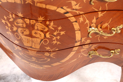 Königliche Bauchige Barock Stil Kommode Messing Louis XV Sideboard Antik Stil Schubladenkommode