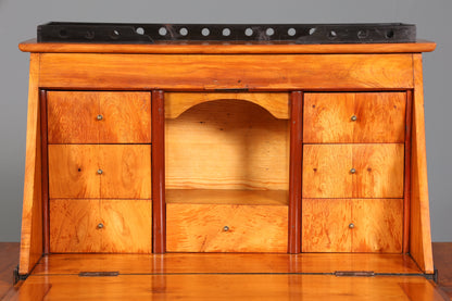 Wunderschöner Original Biedermeier Sekretär um 1860 Kommode Antik Bürokommode Englisch Säulen