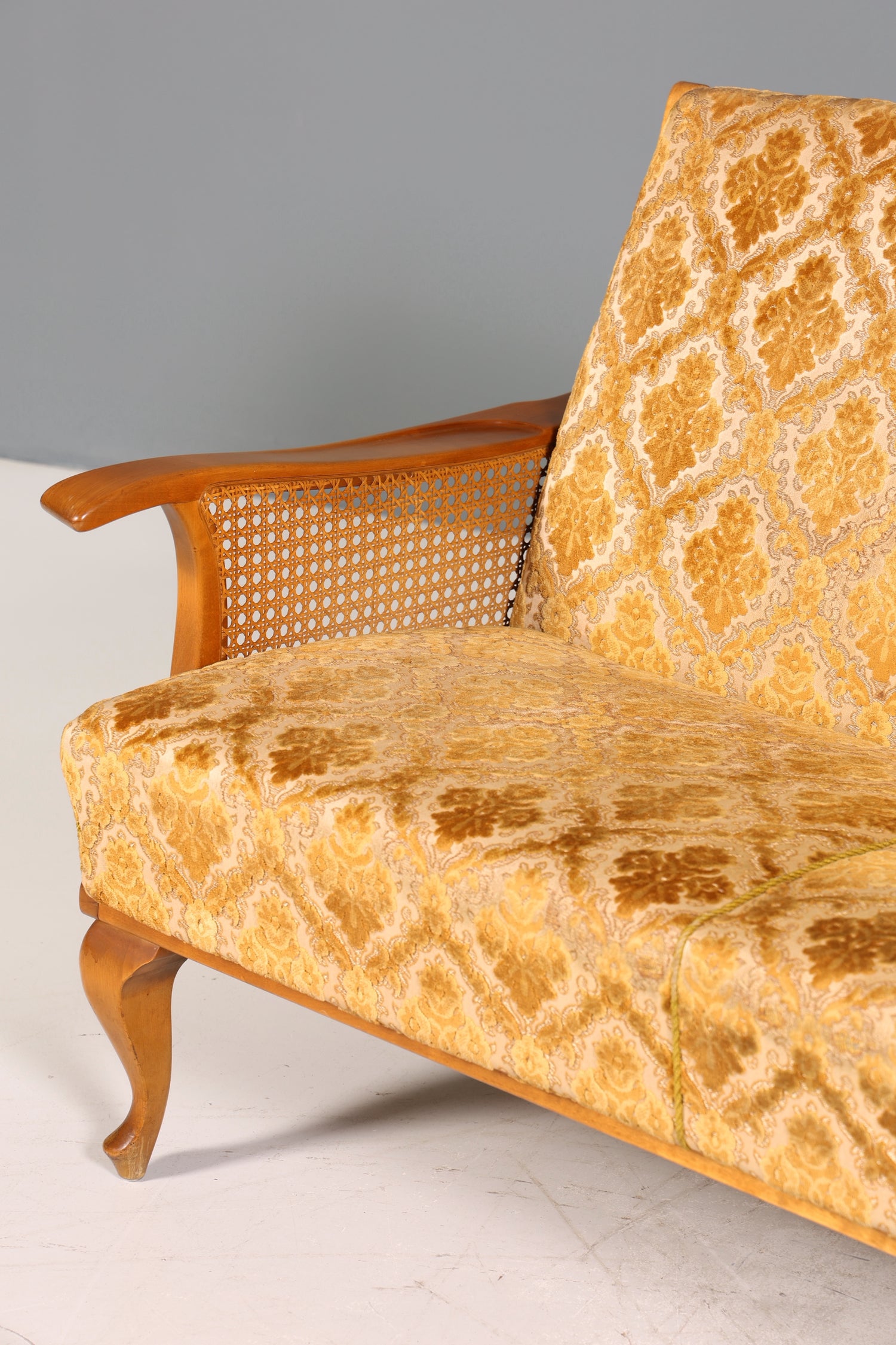 Wunderschönes Chippendale Sofa Barock Stil Wiener Geflecht Schlafsofa 3-Sitzer Couch Gästebett